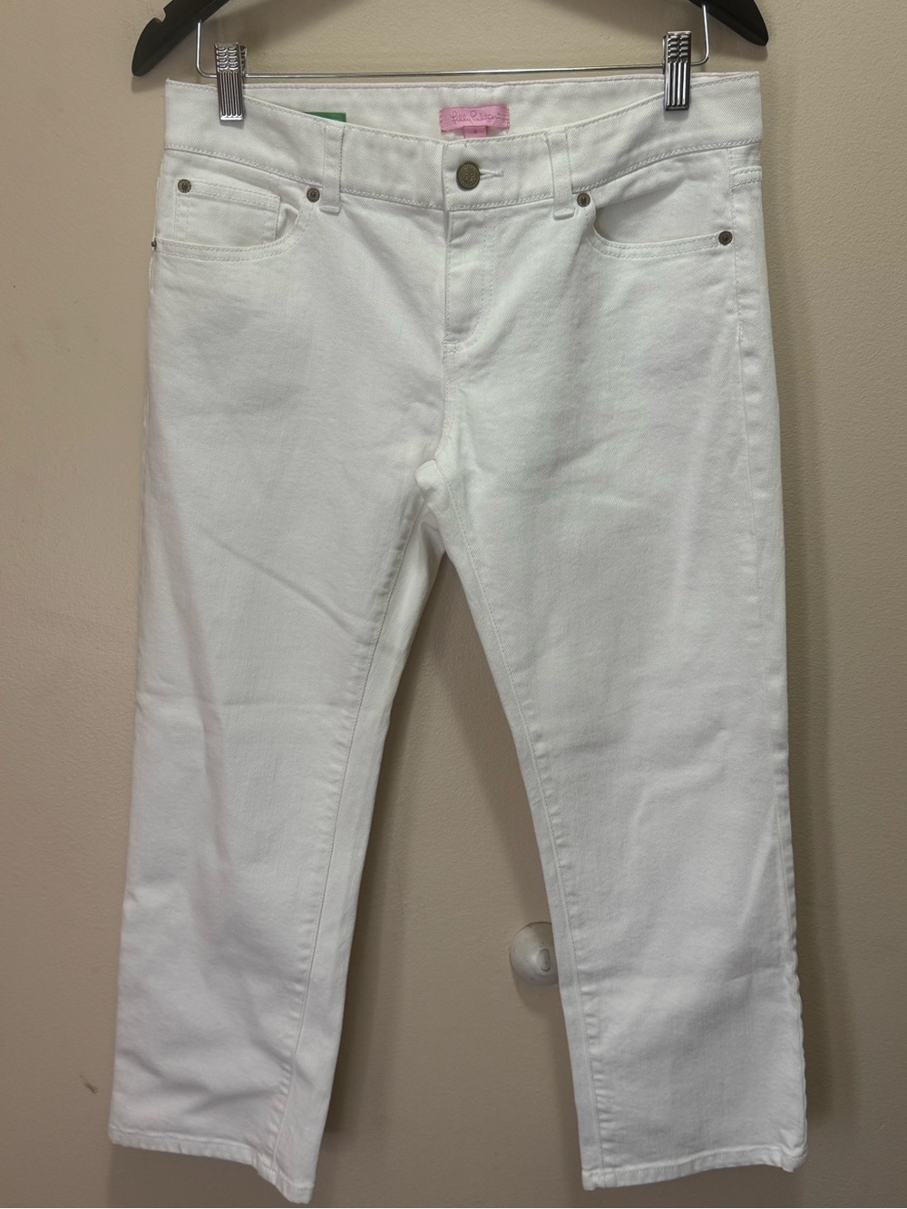 Lilly Pulitzer Palm Beach Fit White Cropped Jeans